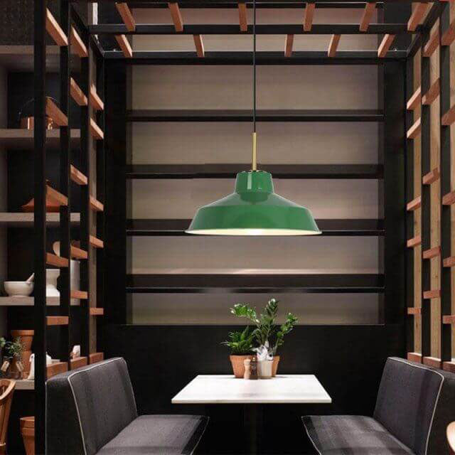 Avtoit | RetroDome Industrial Vintage Pendant Light | Green Iron Dome Design | Single Light | Rustic Ceiling Lighting