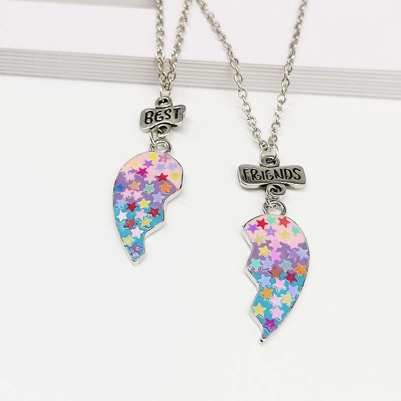 Avtoit | Heart Pendant Best Friends Forever Friendship Necklace