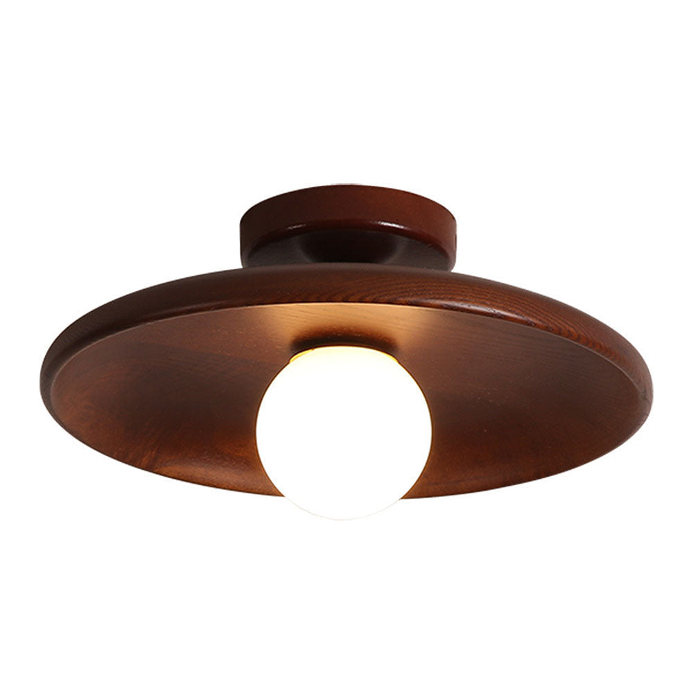 Avtoit | Nordic Wood Round Ceiling Light Fixture - Minimalist Design for Hallway & Living Room Lighting