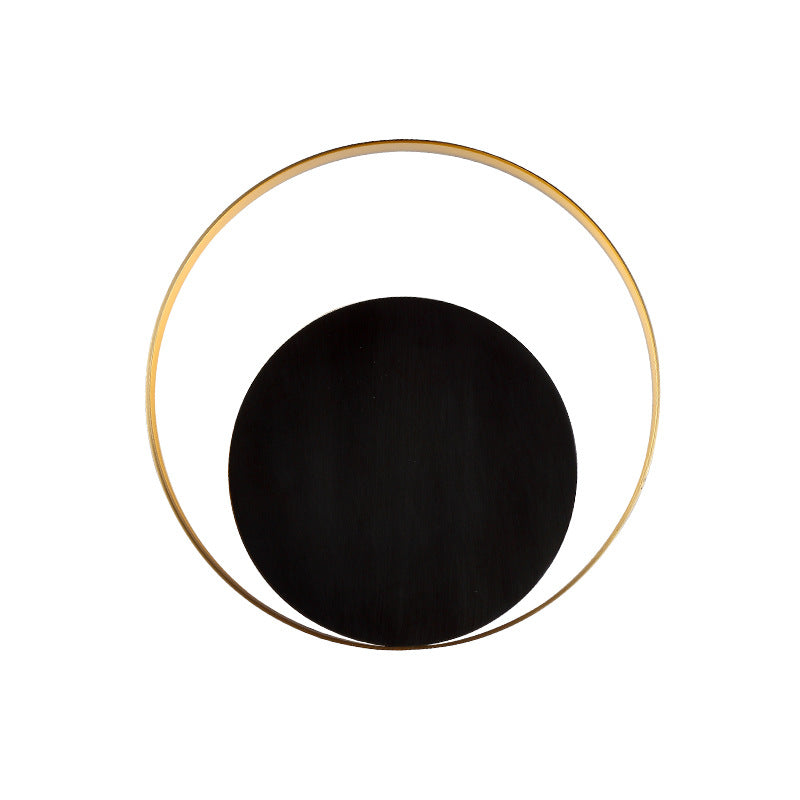 Avtoit | Modern Minimalist Iron Circle Ring 1-Light Wall Sconces Lamp For Bedroom