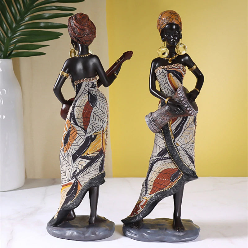 Avtoit | African Female Musician Sculpture