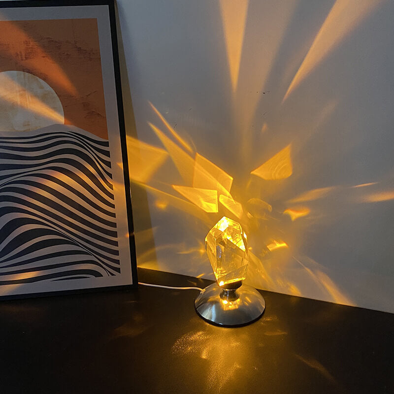 Avtoit | LuxorLite Diamond Crystal LED Table Lamp | Luxurious Mood Light | 3 or 16 Color Change | Wireless Night Light