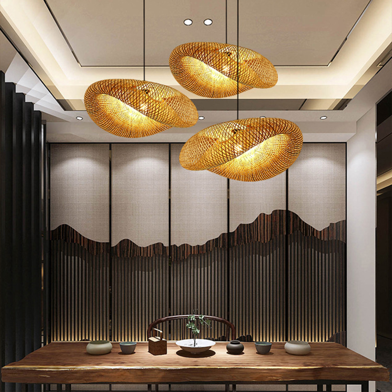 Avtoit | Rattan Woven Bamboo - Pendant Light - Led - Light