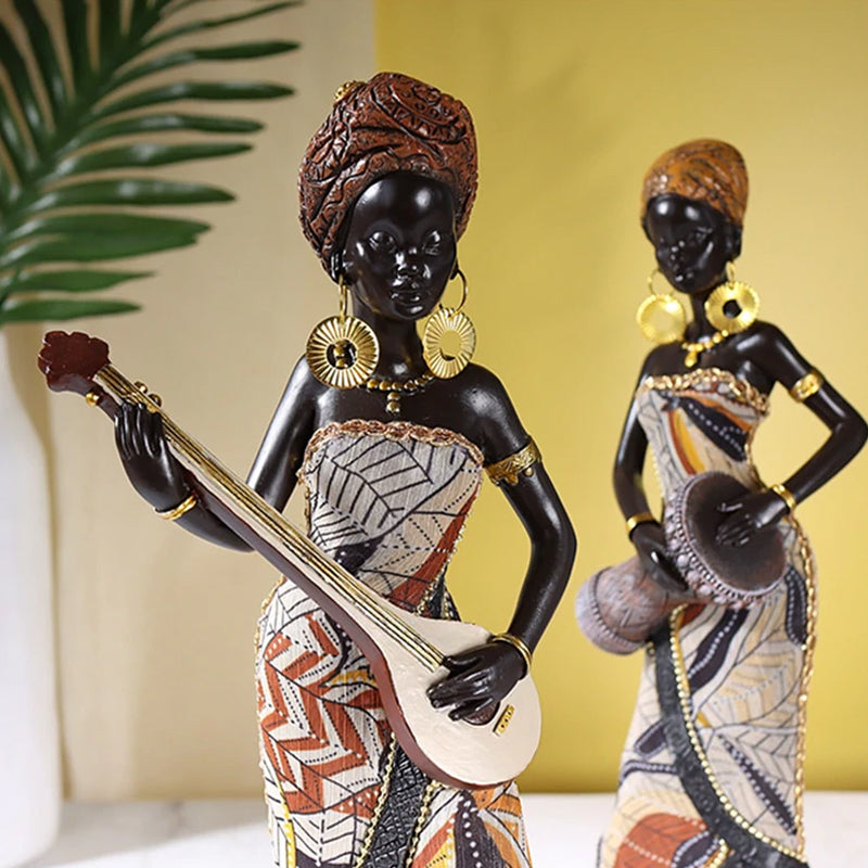 Avtoit | African Female Musician Sculpture