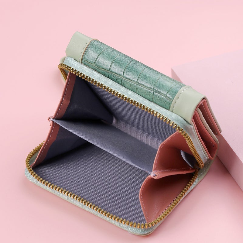 Avtoit | Large Capacity Multi-Card Zipper Tri-Fold Coin Purse