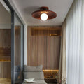 Avtoit | Nordic Wood Round Ceiling Light Fixture - Minimalist Design for Hallway & Living Room Lighting