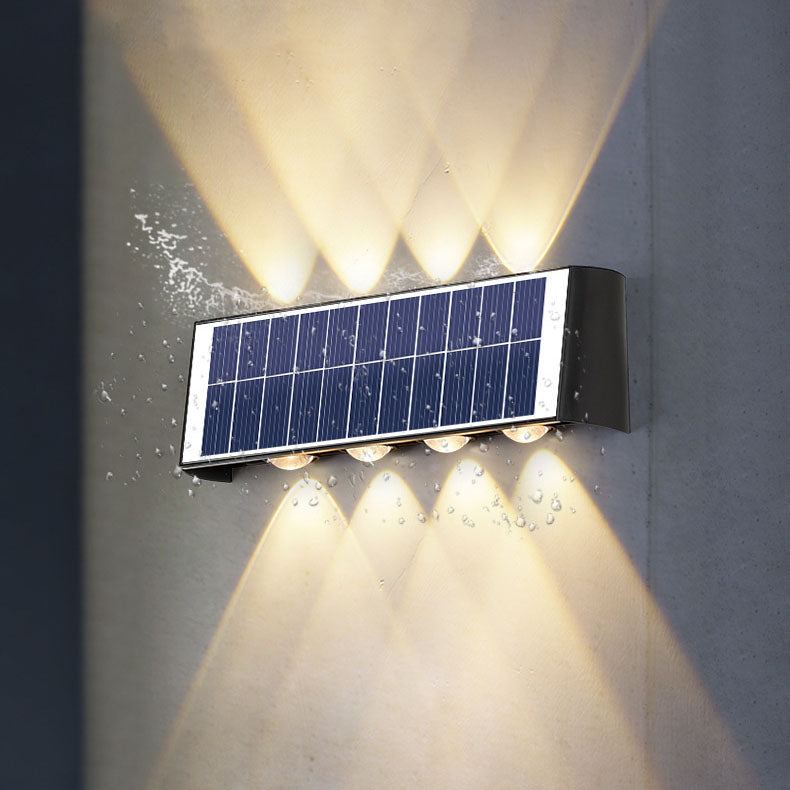 Avtoit | Modern Simplicity Solar Waterproof Rectangular ABS PMMA LED Wall Light Lamp For Outdoor Patio