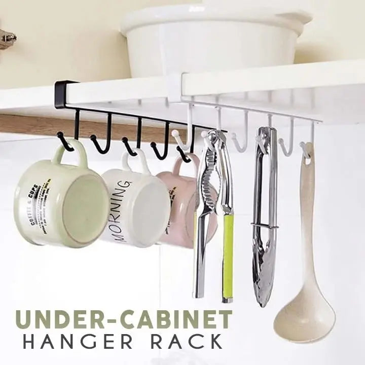 Avtoit | Under-cabinet hook strip – space-saving kitchen storage with 6 hooks