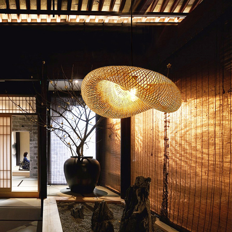 Avtoit | Rattan Woven Bamboo - Pendant Light - Led - Light