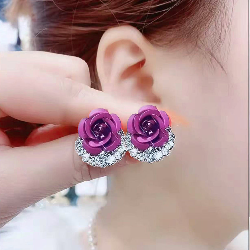 Avtoit | Blue Rose Stud Earrings