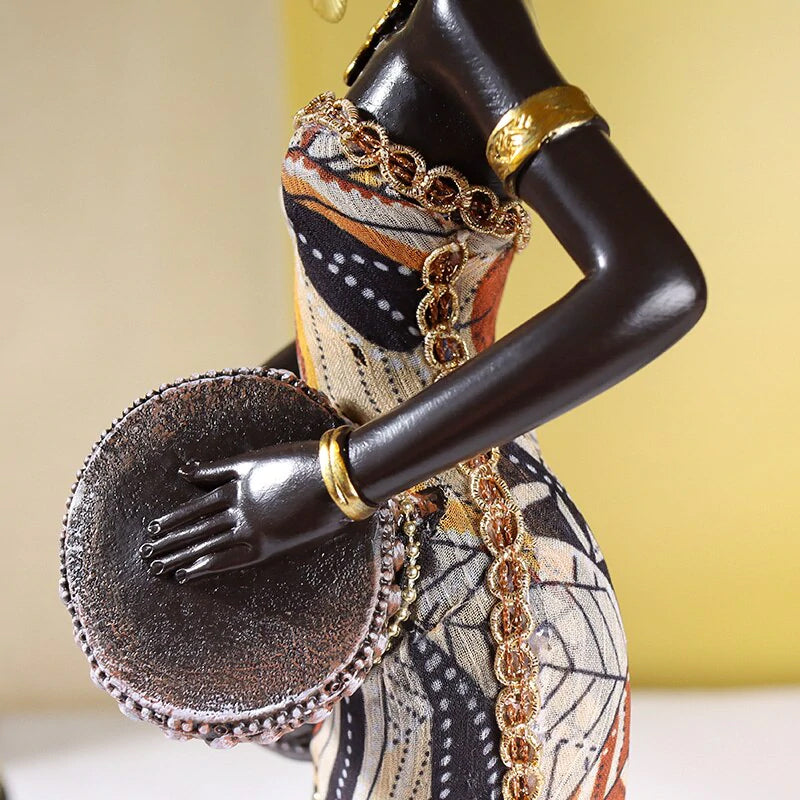 Avtoit | African Female Musician Sculpture