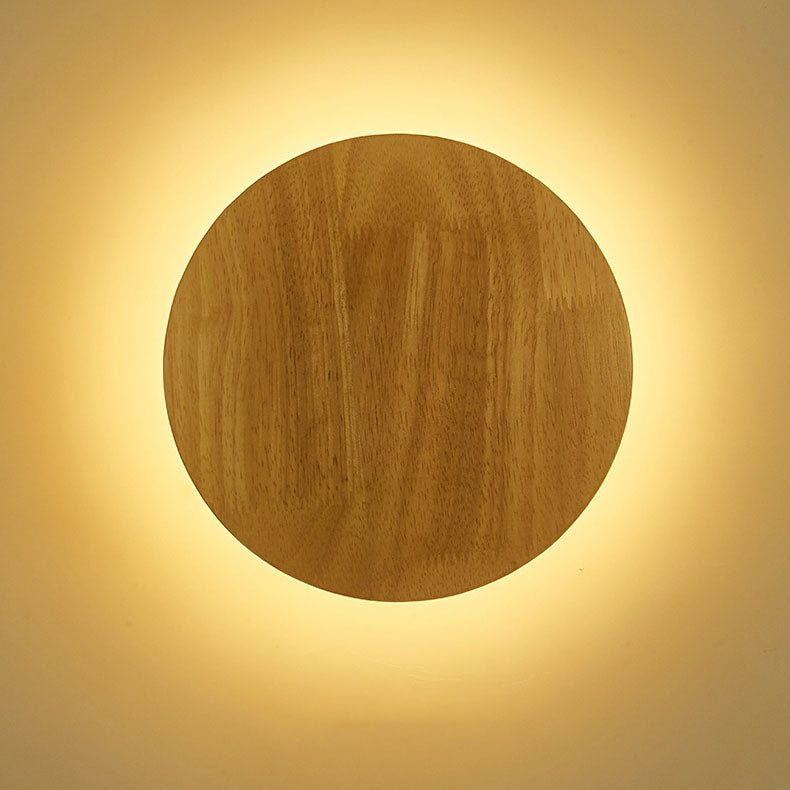 Avtoit | Modern Minimalist Round Irregular Oval Wood LED Wall Light Lamp for Living Room