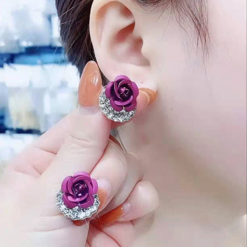 Avtoit | Blue Rose Stud Earrings