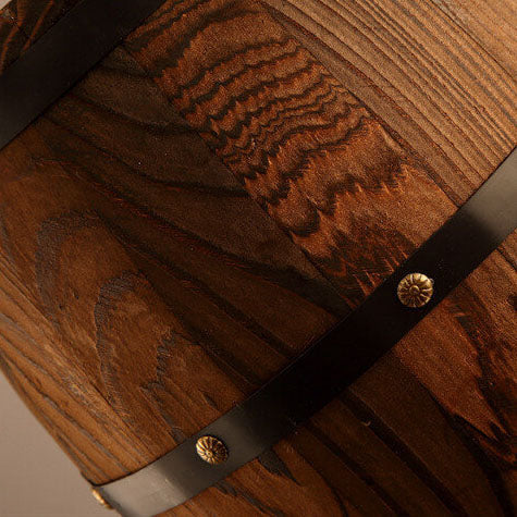 Avtoit | BarrelGlow Vintage Pendant Light | Wood Wine Barrel Design | 1-bulb | Rustic Lighting