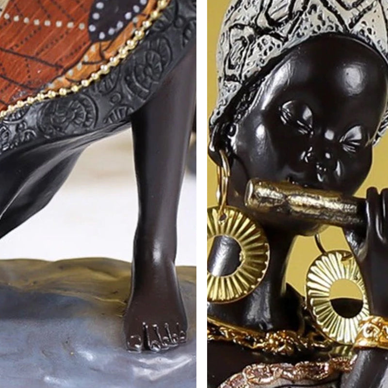 Avtoit | African Female Musician Sculpture