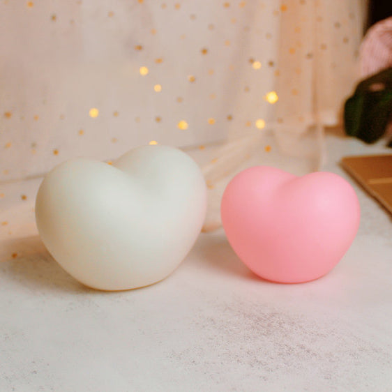 Avtoit | LuvSphere Silicone LED Night Light | Heart-Shaped Design | Table Lamp | Warm Mood Light | Decorative