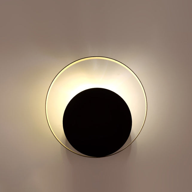 Avtoit | Modern Minimalist Iron Circle Ring 1-Light Wall Sconces Lamp For Bedroom
