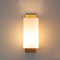 Avtoit | Modern minimalist solid wood square glass column 1-light wall sconces lamp