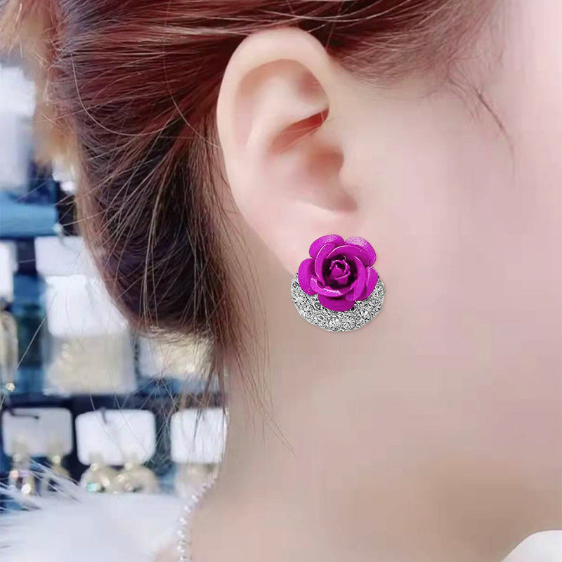 Avtoit | Blue Rose Stud Earrings