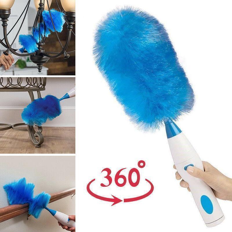 Avtoit | 360° rotating electric spin duster motorized dust cloth with 2 brushes