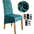 Avtoit | Stretch Velvet XL Size Dining Chair Covers x4 | Soft. Stretchable & Non-Slip for Home Dining Room Decoration
