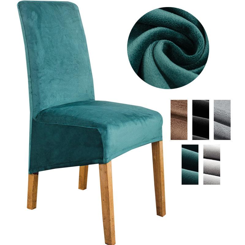 Avtoit | Stretch Velvet XL Size Dining Chair Covers x4 | Soft. Stretchable & Non-Slip for Home Dining Room Decoration