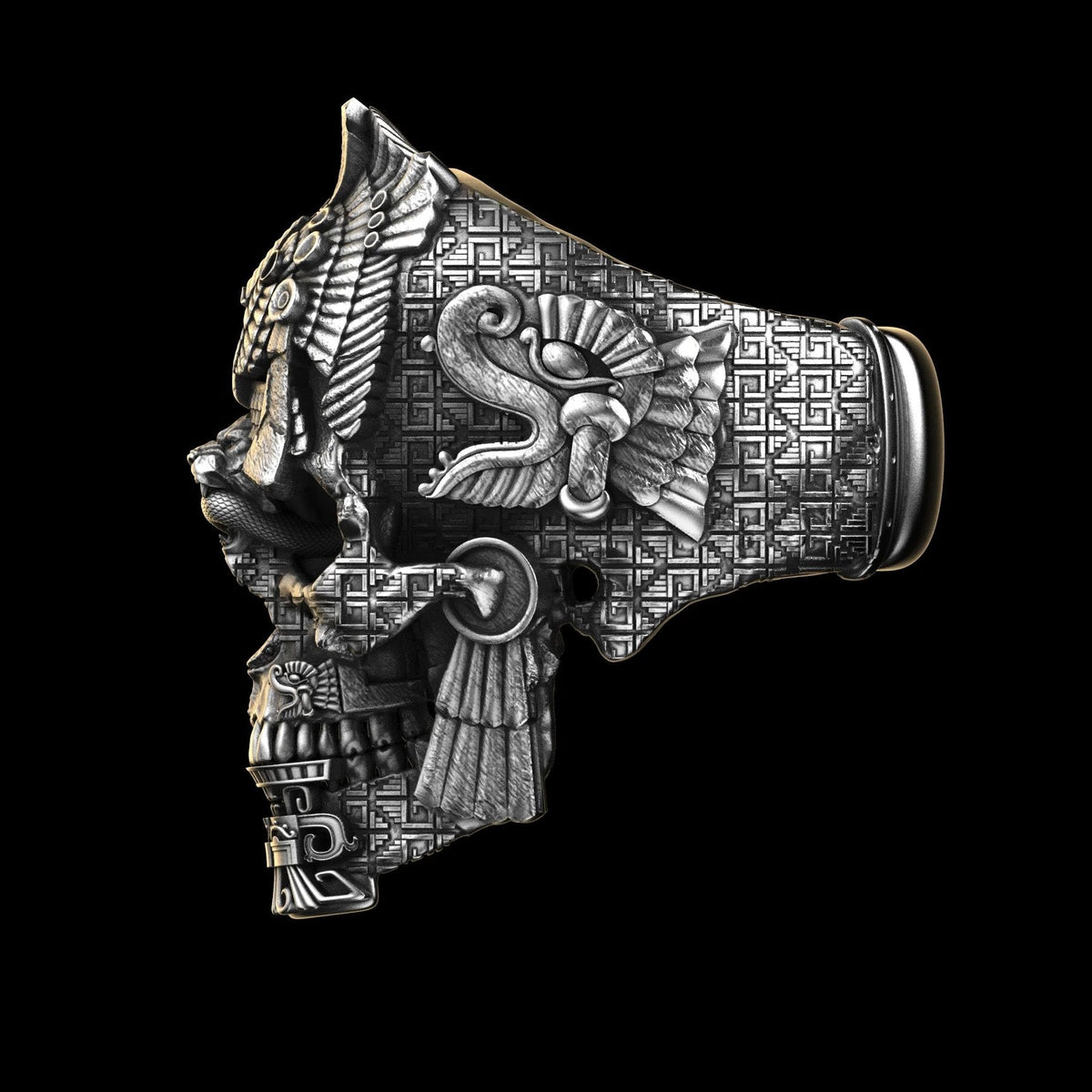 Avtoit | Sterling Silver Black Skull Ring