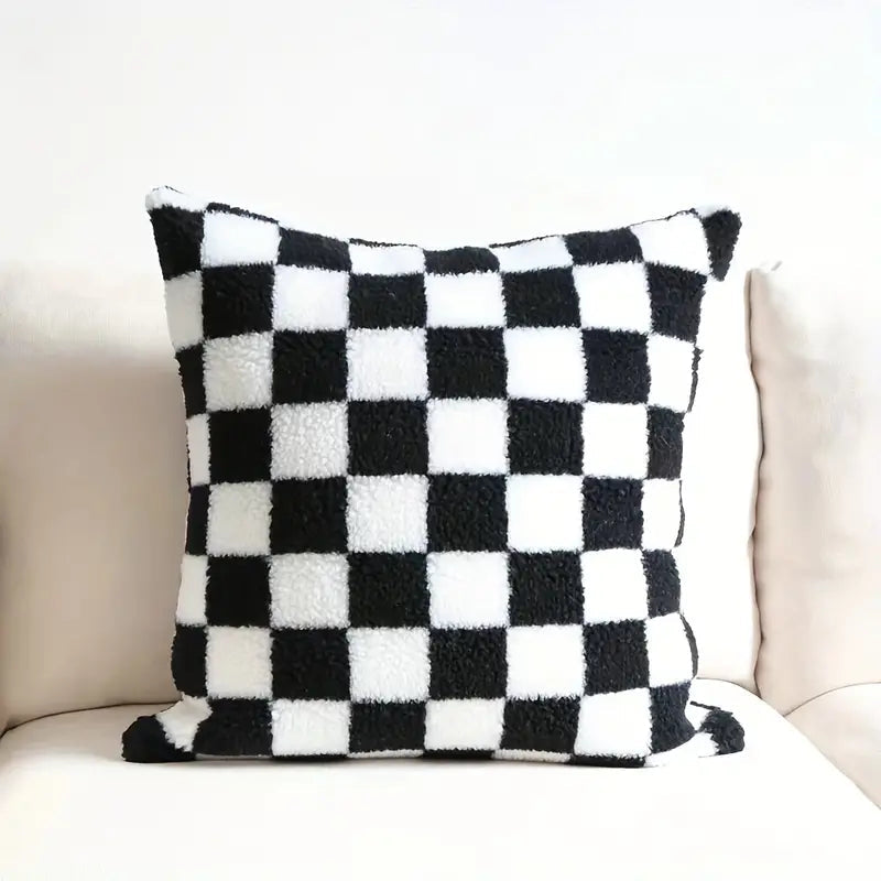 Avtoit | Checkerboard Faux Fur Pillowcase