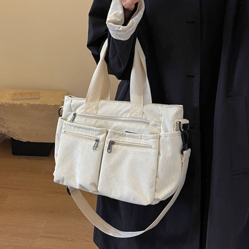 Avtoit | Solid Color Corduroy Tote Bag