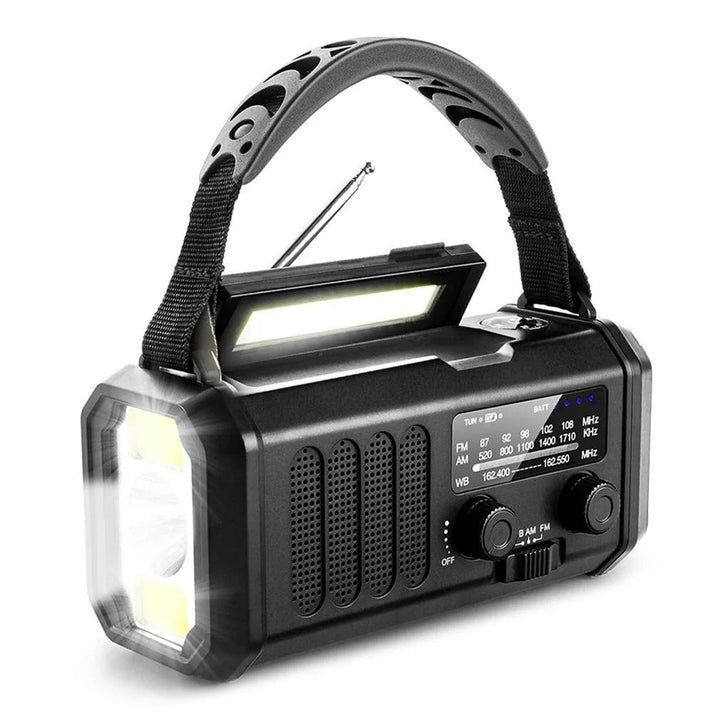 Avtoit | Solar Emergency Radio with Power Bank – Hand Crank & LED Torch for Camping and Outdoor Use