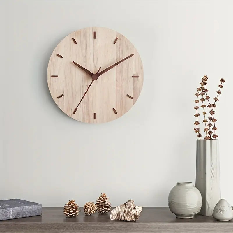 Avtoit | Stylish Walnut Wood Wall Clock – Minimalist Modern Design