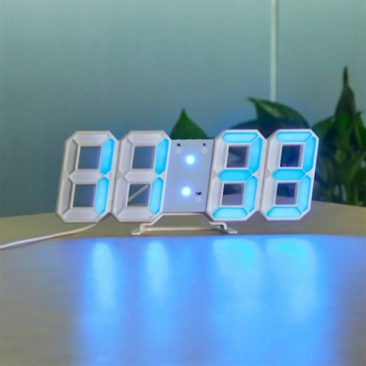 Avtoit | Digital 3D LED Wall Clock – Modern Design with Dimming Function and Optimal Visibility