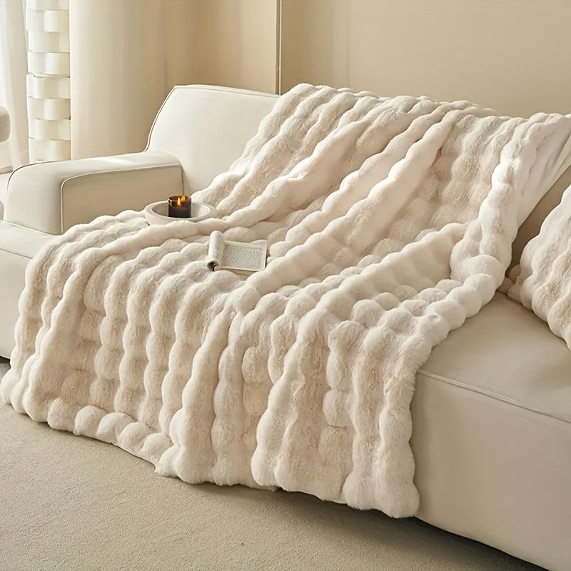 Avtoit | FleeceHaven - Luxuriously Soft Bubble Fleece Blanket for Relaxing