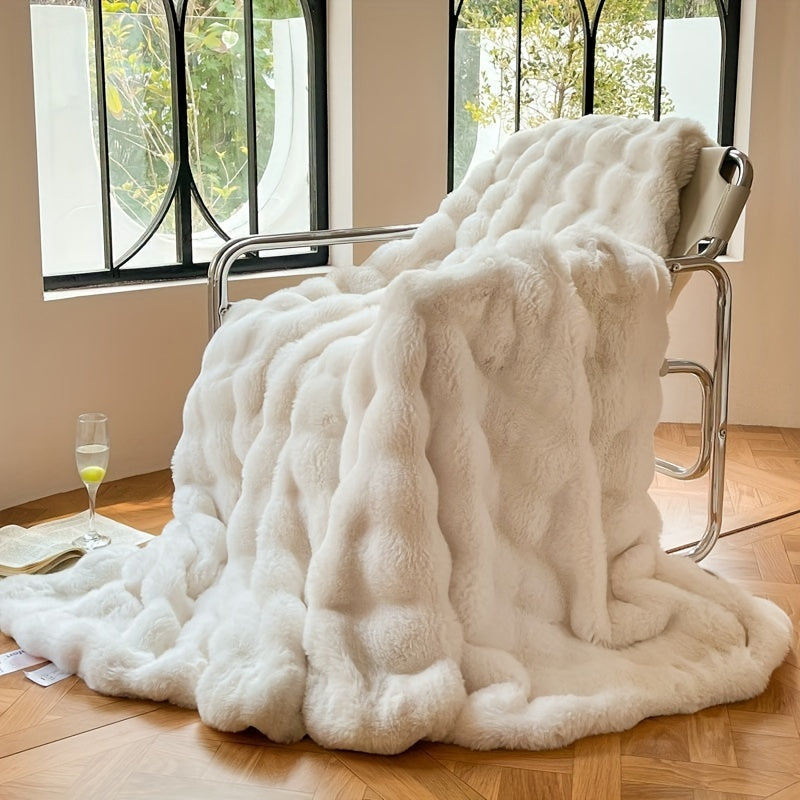 Avtoit | FleeceHaven - Luxuriously Soft Bubble Fleece Blanket for Relaxing