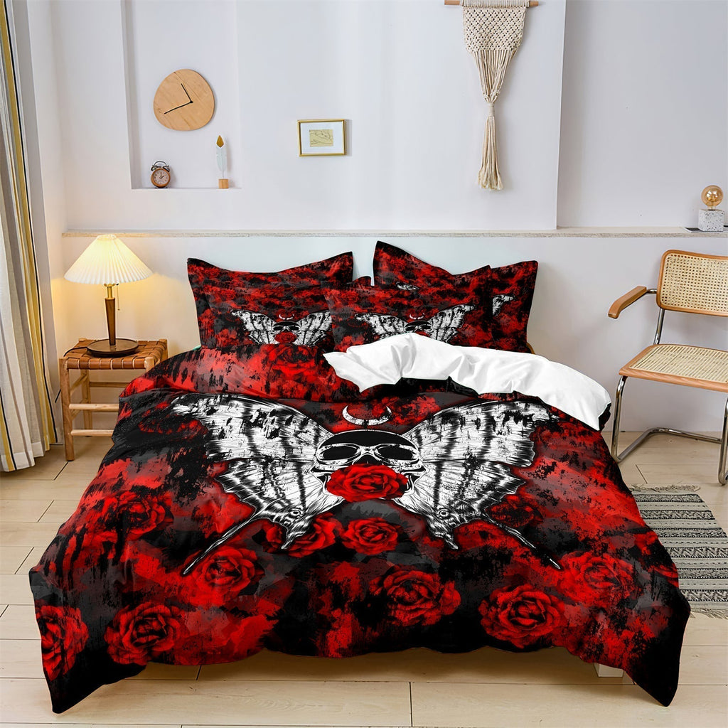 Avtoit | GothicLuxe - Skull & Rose-Themed Bed Set