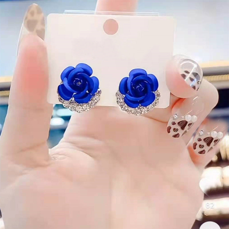 Avtoit | Blue Rose Stud Earrings