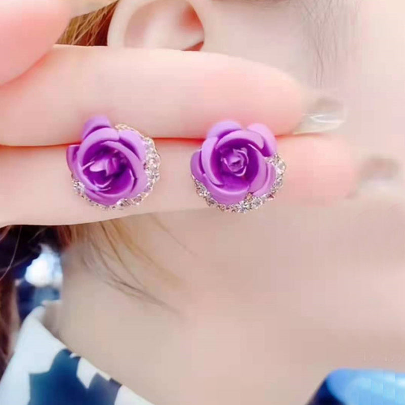 Avtoit | Blue Rose Stud Earrings