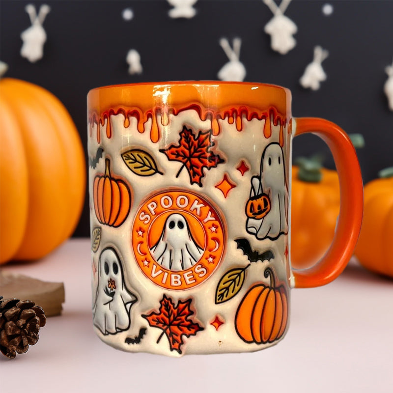 Avtoit | Pumpkin Coffee Mug with Ghost