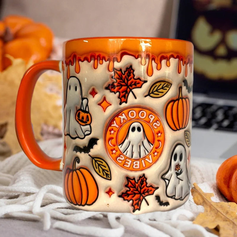 Avtoit | Pumpkin Coffee Mug with Ghost