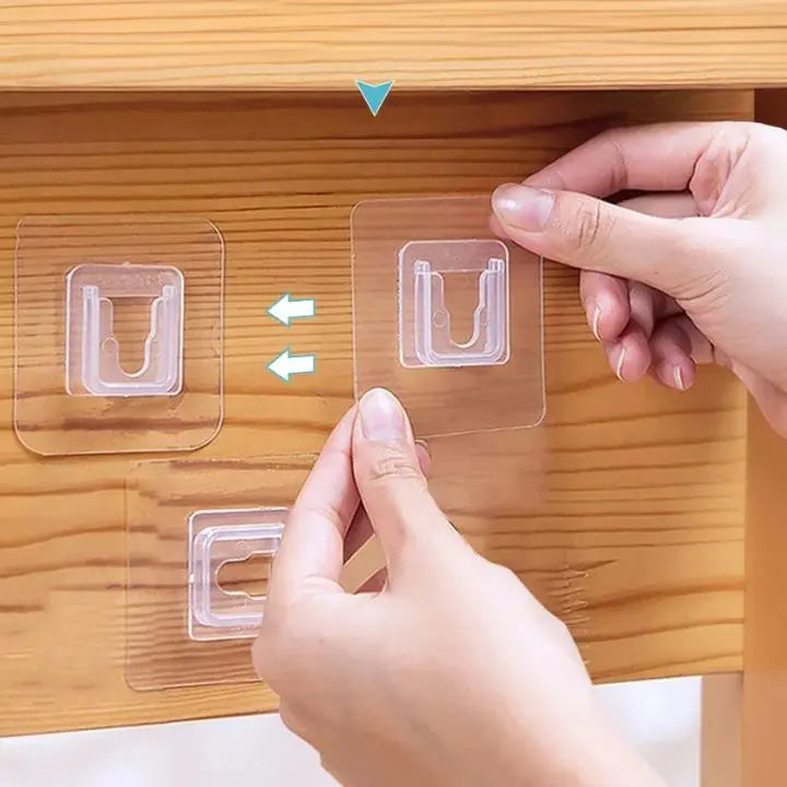 Avtoit | 10 Pair Transparent Wall Hooks – Strongly Adhesive & Versatile