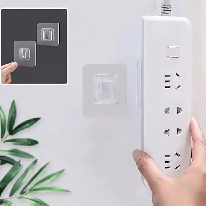 Avtoit | 10 Pair Transparent Wall Hooks – Strongly Adhesive & Versatile