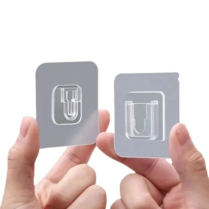 Avtoit | 10 Pair Transparent Wall Hooks – Strongly Adhesive & Versatile