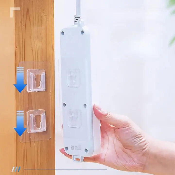 Avtoit | 10 Pair Transparent Wall Hooks – Strongly Adhesive & Versatile