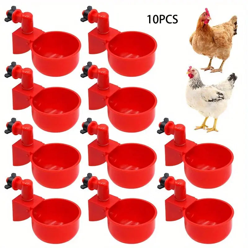Avtoit | 10 Piece Automatic Drinking Cups for Poultry – For Fresh Water Around the Clock