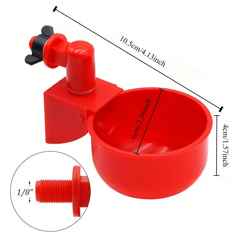 Avtoit | 10 Piece Automatic Drinking Cups for Poultry – For Fresh Water Around the Clock