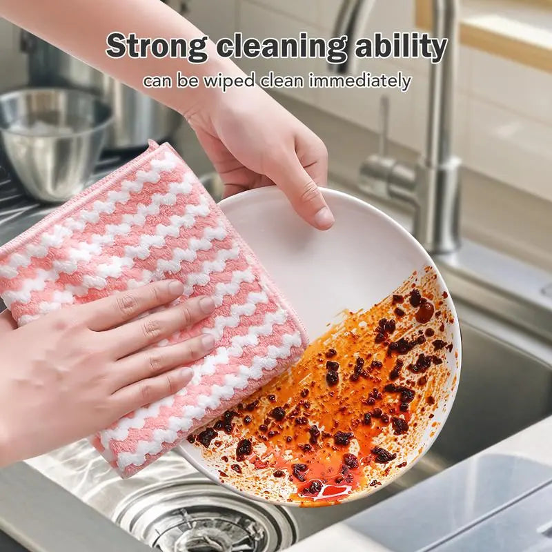 Avtoit | 10 pieces reusable microfiber cleaning cloth for kitchen and surfaces