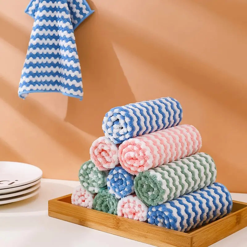Avtoit | 10 pieces reusable microfiber cleaning cloth for kitchen and surfaces