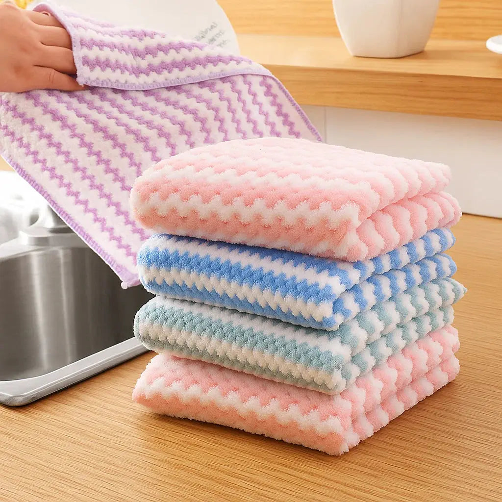 Avtoit | 10 pieces reusable microfiber cleaning cloth for kitchen and surfaces