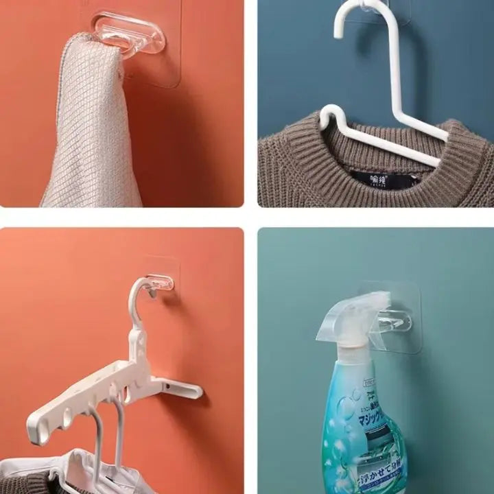 Avtoit | 10 pieces | Self-adhesive round wall hooks – versatile use