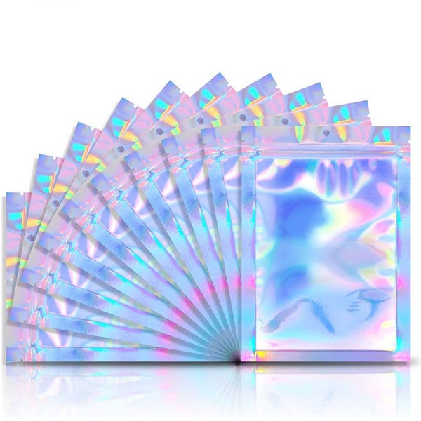 Avtoit | 100-Pack: Resealable holographic foil bags